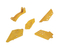 61e3-3534 قطع غيار حفارة آلات دلو الأسنان استبدال الجانب القاطع